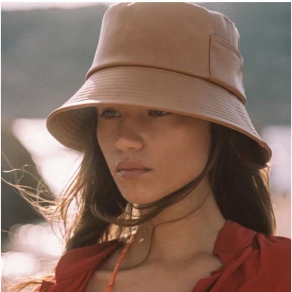 NWT Lack of Color Vegan Leather Bucket Hat - Picture 3 of 4